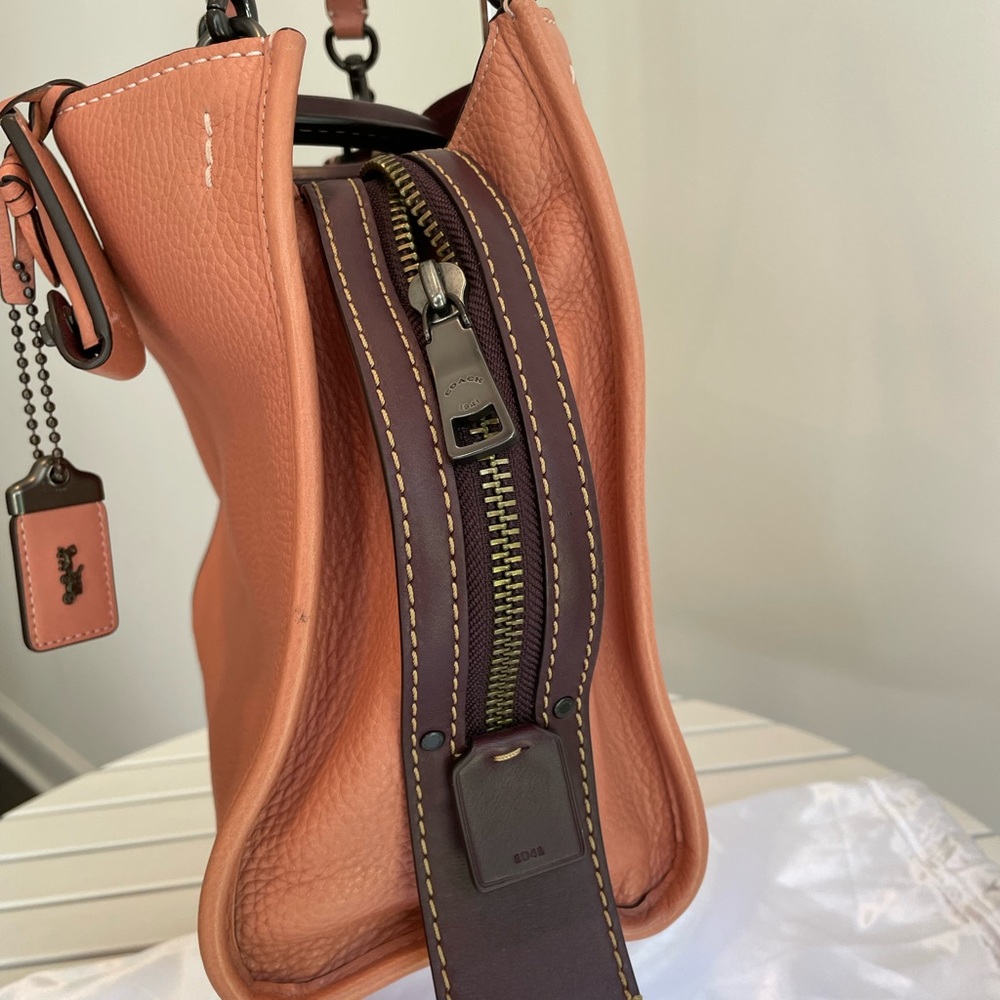 COACH 1941 ROGUE 30 PEBBLED LEATHER SATCHEL BAG - Picture 5 of 13